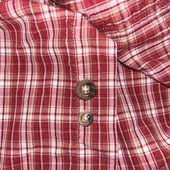 Carhartt Men's Rust Colored Plaid Cotton Button Down Short Sleeve Shirt - XL - Picture 7 of 7